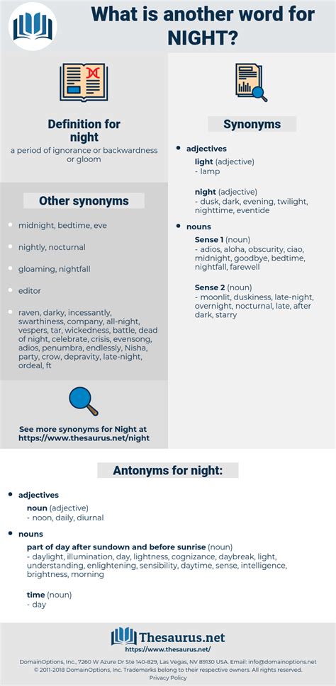 night thesaurus|More.